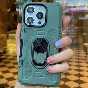 New Arrival Eye Ring Series 2 in 1 Hybrid Armor Case for iPhone 14 Plus/14 Pro Max Shockproof Case with Metal Ring Holder