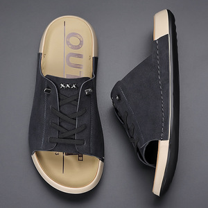 Sandalias de Masaje para Hombre con Punta Abierta, Parte Superior de Microfibra, para Playa, Verano, con Logotipo Personalizado - Product Image 2