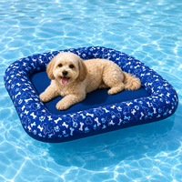 Radeau gonflable léger pour animaux de compagnie, tapis flottant carré portable pour chien, chat, piscine, plage, repos