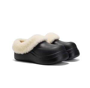 Nouvelles bottes à enfiler pour femmes en EVA à semelle épaisse, doublées de polaire, pour l'automne-hiver. Chaussons en polaire doux, parfaits pour la tenue à la maison - Product Image 2