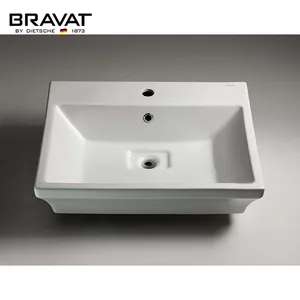 Bravat Luxe Keramische Wastafel Badkamer Decor Boven Sink Sanitair Enkel Gat Aanrecht Wastafel