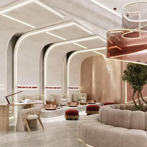 Mobilier de salon de coiffure tendance, design personnalisé, aménagement intérieur de salon de beauté, poste de coiffure avec miroir - Product Image 5