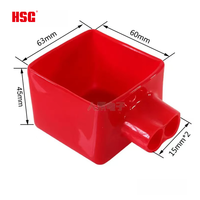 Terminales de Batería Rojos y Negros, Cubiertas de PVC para Terminales de Coche, Fundas Protectoras para Terminales de Batería