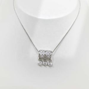 Precio de fábrica, collar de plata 925 redondo, moderno, sencillo, estilo coreano, occidental, delicado, para damas, con lazo, elegante, a la moda. - Product Image 2