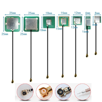 Antenne GPS intégrée en céramique SMD pour véhicules 2/4MM omnidirectionnelle 30DB Navigation et positionnement 12CM RF1.13mm Cuivre Véhicule