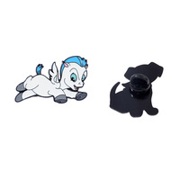 Broches en émail métallique animaux de dessin animé : cheval, chien mignon, objets d'art de collection