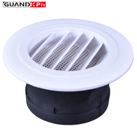 Grille de ventilation ronde à lamelles pour retour d'air intérieur, diffuseur à lamelles inclinées à 45 degrés, grille de ventilation de plafond pour CVC