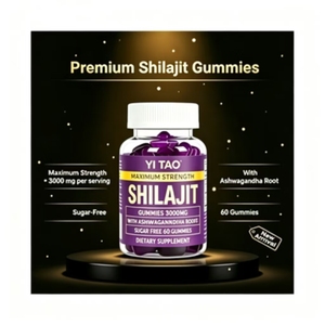 Gummies de Shilajit Pur de l'Himalaya avec Racine d'Ashwagandha – Vitalité Naturelle, Soutien Énergétique, Sans Sucre, Végétalien - Product Image 4
