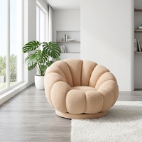 Fauteuil de détente individuel confortable en forme de citrouille pour bureau à domicile, salon ou chambre à coucher avec dossier