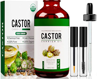 Minyak Jarak Murni Organik Cold Pressed untuk Perawatan Tubuh Melembapkan, Menebalkan Rambut, dan Merangsang Pertumbuhan Bulu Mata & Alis 100 ml