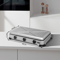Cuisinière à gaz WINNING STAR ST-9660, nouvelle conception, 3 brûleurs, pour la maison et la cuisine, petite cuisinière commerciale sur pied