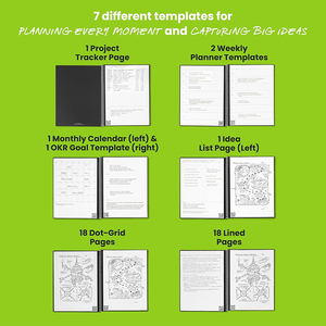 Cuaderno Planificador con Encuadernación en Espiral, Diseño de Cubierta Impermeable, Utiliza Papel Ecológico Reutilizable - Product Image 6