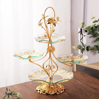 Assiette de fruits multicouche de luxe légère de salon créatif classique européen et américain