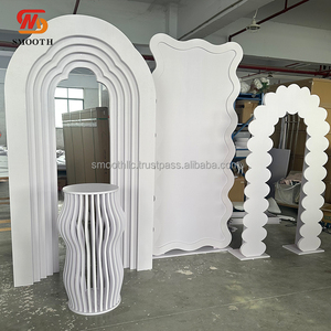 Soporte de Fondo Arqueado Blanco Liso para Bodas, Decoración de Eventos, Fondo Acrílico Blanco 3D para Decoración de Eventos - Product Image 6
