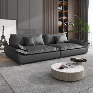 Canapé d'angle de luxe nordique Atunus pour salon, ensemble de meubles de salon en cuir - Product Image 2