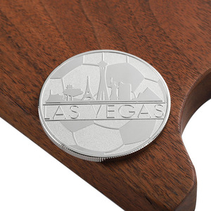 Pièce personnalisée 2d Logo Lettre Pièce en métal en alliage de zinc <span class=keywords><strong>Las</strong></span> <span class=keywords><strong>Vegas</strong></span> Football Compétition Souvenirs Sablage Effet Pièces d'argent - Product Image 4