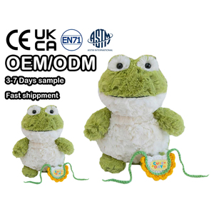 Peluche de rana suave mini personalizado OEM con llavero <span class=keywords><strong>para</strong></span> máquina de grúas, premio de juego de arcade, regalo, juguete de peluche de rana - Product Image 1