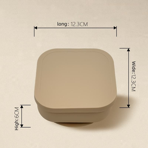 Boîte à lunch écologique biodégradable pour enfants, boîte à lunch en silicone Bento pour enfants avec ventouse - Product Image 5