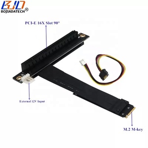 90 gradi pci-e 3.0 16X Slot per NGFF <span class=keywords><strong>M</strong></span>.<span class=keywords><strong>2</strong></span> chiave-<span class=keywords><strong>M</strong></span> cavo di prolunga adattatore per scheda Riser con cavo di alimentazione SATA 15pin 20CM - Product Image 1