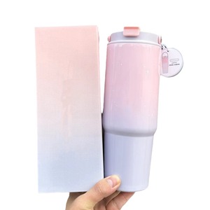 Logo personnalisé Gobelet isolé en acier inoxydable 30 oz avec poignée, couvercle et paille pour <span class=keywords><strong>l</strong></span>'eau et le café glacé, <span class=keywords><strong>Oasis</strong></span> - Product Image 4