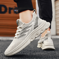Chaussures de sport tissées d'extérieur à coupe basse, haute élasticité, légères, confortables et respirantes pour la marche décontractée