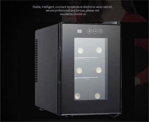 Nevera Eléctrica Comercial Portátil de 16L para 6 Botellas, Enfriador de Vino con Puerta de Vidrio Aislante y Control Automático - Product Image 6
