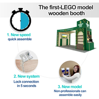 Diseño de Stand de Exhibición Modular de Madera de Montaje Rápido sin Herramientas, 10x20, Portátil, Estilo LEGO, para Ferias Comerciales