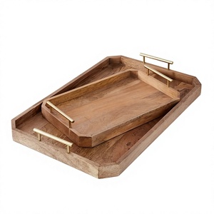 Bandeja Grande de Bambú Ecológica con Asas, Diseño Multifuncional, Estante de Almacenamiento para Baño y Ducha, Decorativa, para Servir Alimentos, para el Hogar - Product Image 3