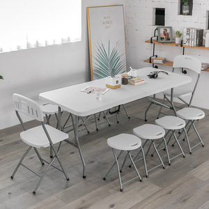 Table pliante compacte, table de bureau pliable et chaise, table pliante pour ordinateur portable, balcon, banquet, pour l'étude - Product Image 1