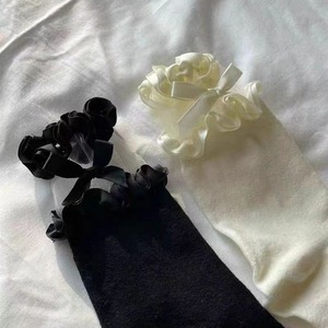 Lace <b>Socks</b> Women White Cotton Breathable Mid Calf <b>Socks</b> With Ruffles Sweet Lolita Style Spring Summer JK <b>Socks</b> - Product Image 3