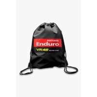Sac à dos de moto unisexe léger avec cordon de serrage, noir, 100 % polyester, de la marque officielle Pertamina Enduro VR46 Racing Team