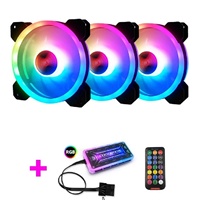Caja de PC personalizada para juegos, ventilador de gabinete de ordenador con controlador con mando a distancia 12V d 12025 120mm, juego de refrigeración, ventilador Argb Rgb