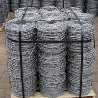 Fil de fer barbelé de haute qualité à double brin, revêtu de PVC, fil de fer en acier, clôture de sécurité, fil de fer barbelé galvanisé en bobine