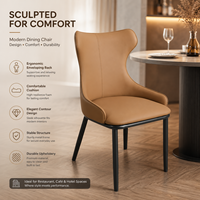 Chaises de salle à manger sculptées, avec dossier enveloppant et accoudoirs courbes, pour café design, restaurant, salon, bar à champagne et suite d'hôtel