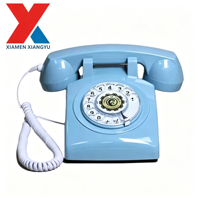 Téléphone fixe filaire vintage à cadran rotatif, style rétro, sonnerie mécanique, pour la maison et le bureau, vente en gros