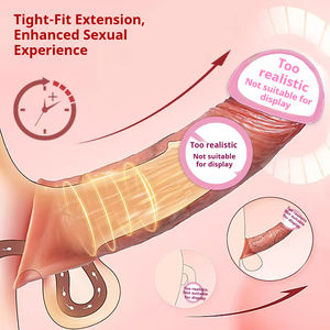 Teleskop realistische Silikon ABS Dildo Kondom Vibrator App Fernbedienung Heizung Riesige Saugnapf Penis Dick SexToys für Frauen - Product Image 5