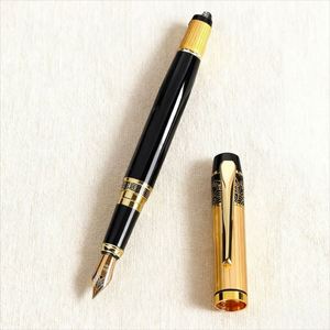 Luxury High Quality Metal Fountain <b>Pen</b> <b>Gold</b> Black Custom Logo 0.7mm Writing Diameter Men's Calligraphy Student Loose Custom - Product Image 2