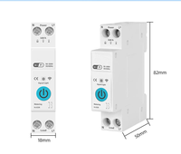 Disjoncteur intelligent LCELE Mini Cuivre 1P 63A 110V/220V Wifi avec contrôle à distance et minuterie 6kA Protection contre les surtensions et les sous-tensions, et les surintensités