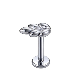 Bijoux de <span class=keywords><strong>piercing</strong></span> classiques en titane zirconium ASTM F136, plaqués or, pour <span class=keywords><strong>labret</strong></span>, fiançailles, mariage, fête, cadeau pour enfants, boucles d'oreilles - Product Image 6