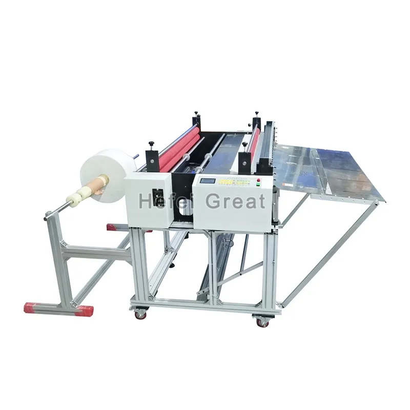 Automatic CNC Plastic Film Adhesive Tape Cutting Machine Aluminium Foil Paper Roll to PVC Sheet Cutter