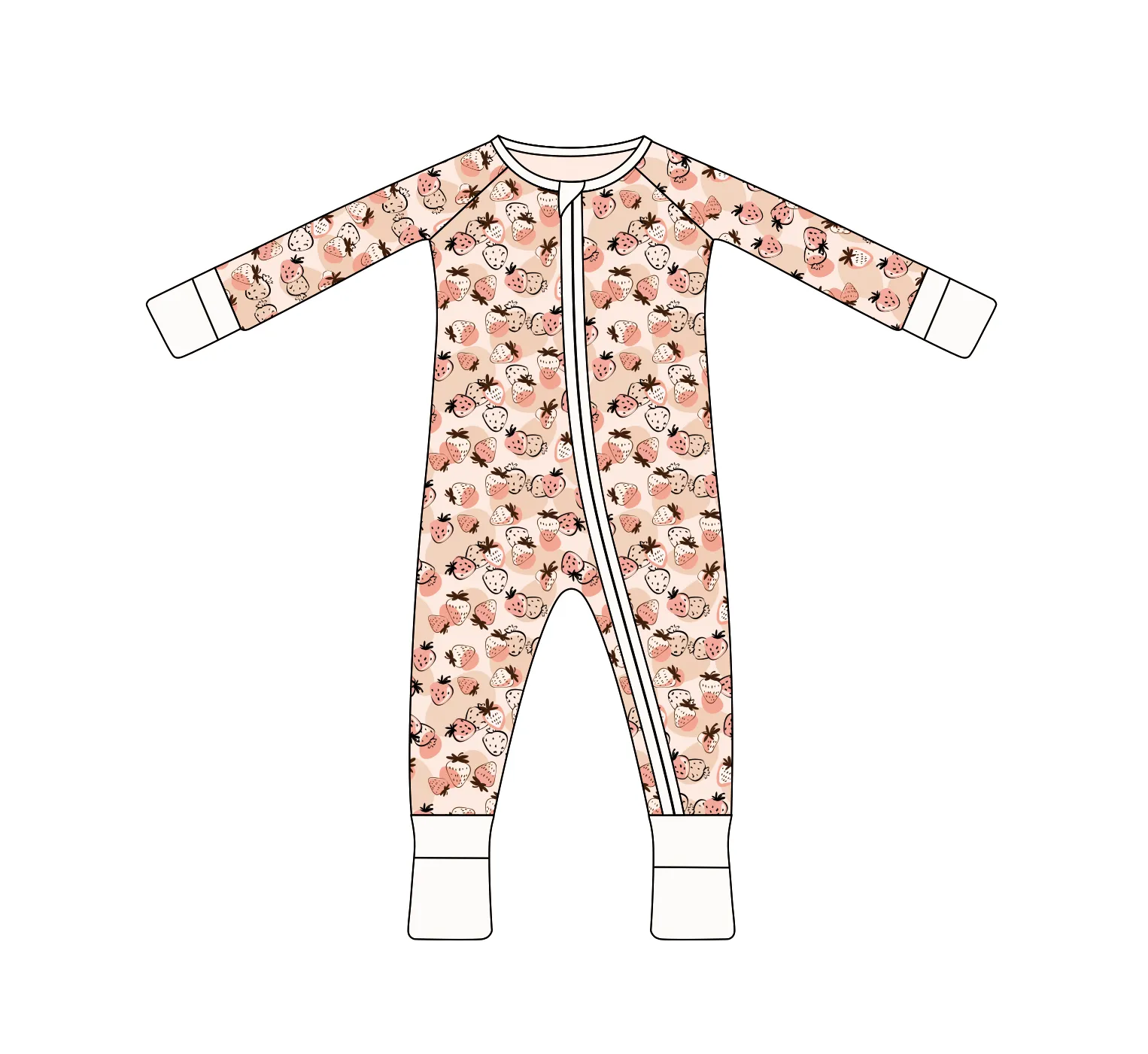 Custom Newborn Baby Infant Organic 95% Bamboo 5% Spandex Onesie Rompers Clothes Toddler Kid Pajamas Sleepwear Clothing For Baby