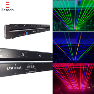 Barra <span class=keywords><strong>Láser</strong></span> DMX512 de 4W RGB a Todo Color con 8 Ojos Móviles, 16200 Lúmenes, Clasificación IP33, Efecto de Discoteca, Iluminación para DJ - Product Image 4