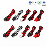Kabel Ekstensi Perakitan Kabel Harness Karet PBT 3 Pin Kustom OEM, Konektor Adaptor untuk Peralatan Catu Daya LED Otomotif