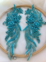 Appliques en tissu à sequins dorés et strass, perles pour accessoires de mariage, patchs thermocollants de luxe pour chapeaux et vêtements, grand format pour mariages