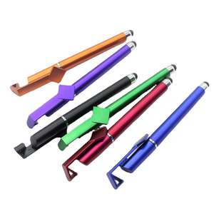 Stylo gel tactile multifonctionnel coloré, support de téléphone en plastique et stylo promotionnel en un seul - Product Image 1