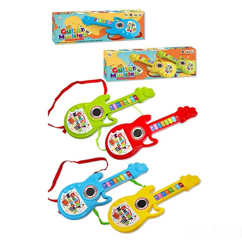 Child Study School Education Puzzle Musical Instrument Toys Strap Cartoon Guitar Electronic Organ Simulation Guitar Toys For Kid