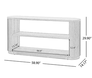 Modern Solid Wood Entryway <b>Console</b> <b>Table</b> with Open Shelves-Multi-Functional Storage for Living Room & Hallway Home Furniture - Product Image 6