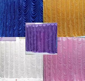 Blau lila rosa weiß welle welle gerüschte eis seide designs kulisse vorhänge vorhänge für hochzeit bühne veranstaltung party dekoration - Product Image 1