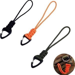 Porte-clés avec cordon de parachute haute résistance, boucle triangulaire, sac à dos d'autodéfense, porte-clés en métal durable, 1 pièce - Product Image 1