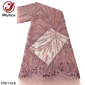 Sang trọng ngọc trai Bridal nặng ĐÍNH CƯỜM REN THÊU vải - Product Image 5